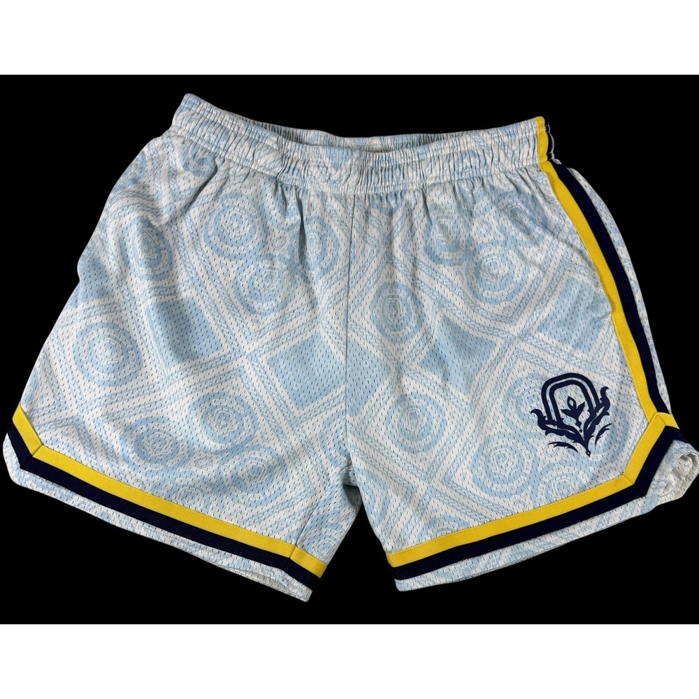 Overtime Basketball Shorts Mens Large Blue Mesh Athletic Streetwear AAU Hoop